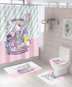 Hello Kitty Shower Curtain for Happy Birthday Bathroom Decor