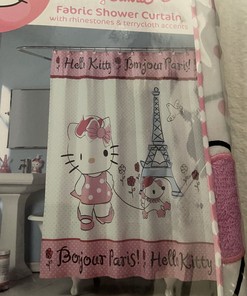 Hello Kitty Shower Curtain for Kids Bathroom Decor