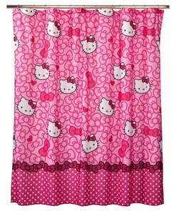 Hello Kitty and Friends Fabric Shower Curtain, Cute Bathroom Decor