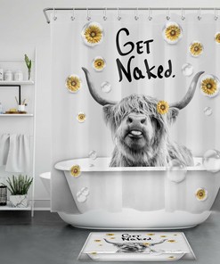 Highland Cow Bathtub Shower Curtain for a Unique Bathroom