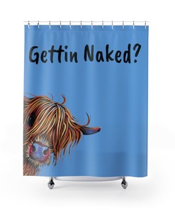 Highland Cow Shower Curtain for a Fun Bathroom Look