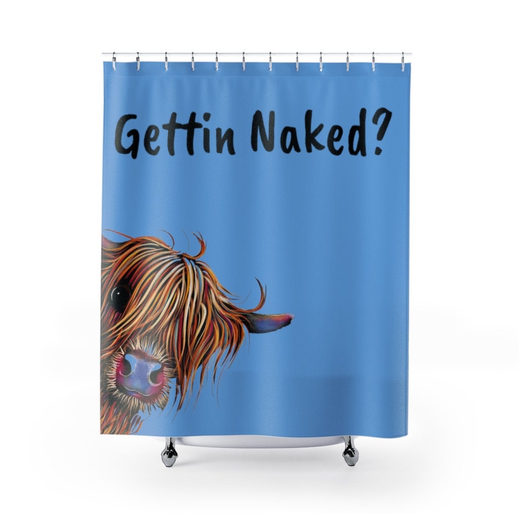 Highland Cow Shower Curtain for a Fun Bathroom Look