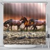 Horse Painting Print Shower Curtain - Animal Lover Bathroom Decor