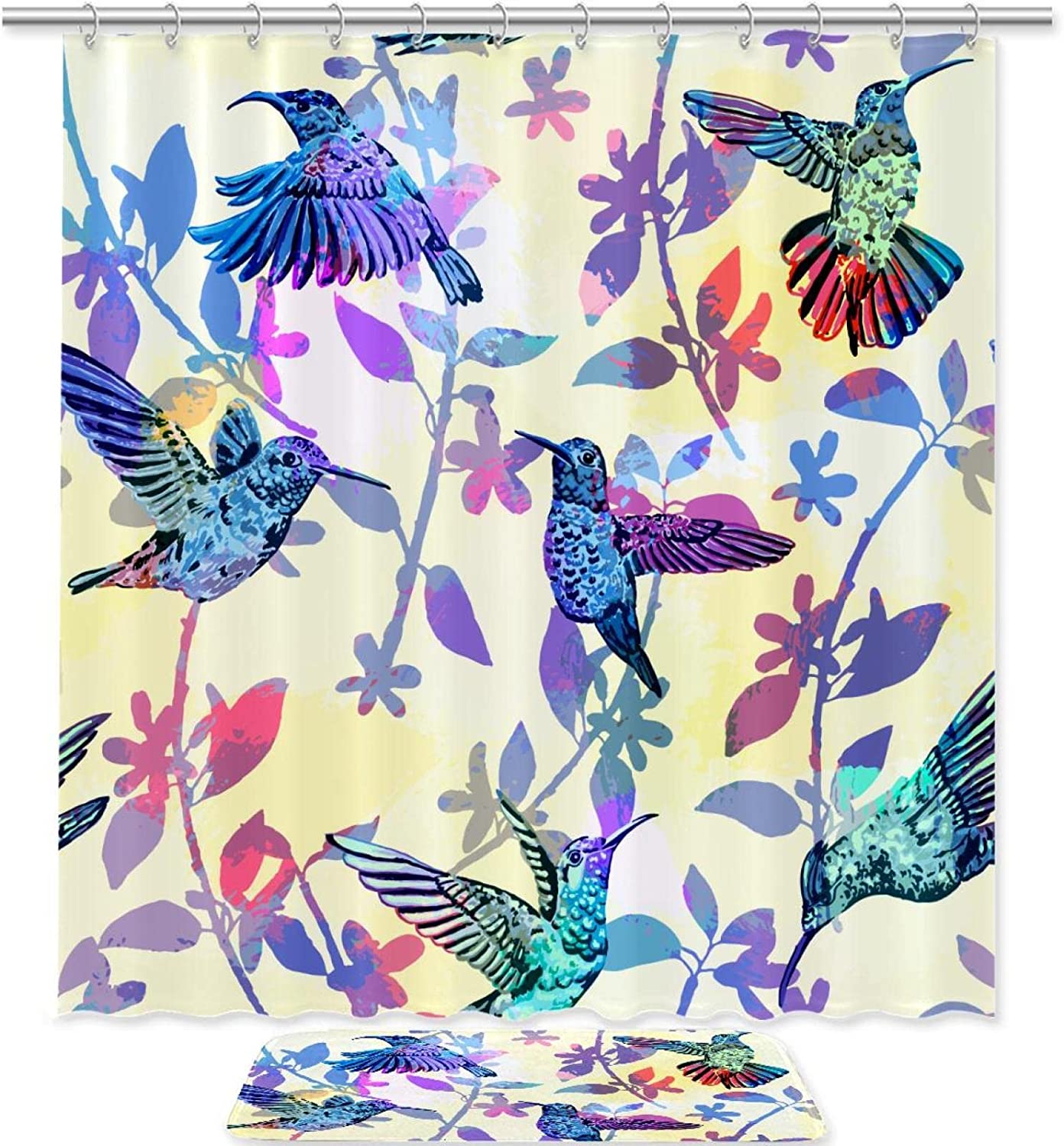 Hummingbirds Tropical Shower Curtain for a Fun and Bright Bathroom