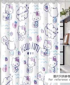 Japanese Character Shower Curtain with Culture Design, perfect for Home Decor