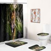 Jungle Bamboo Tiger Animal Shower Curtain - Art Tropical Bathroom Decor