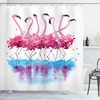 Lovely Flamingo and Bird Shower Curtain for Bathroom Decor - Animal Print