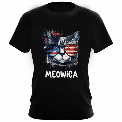 Meowica 4th Of July Tee for Cat Lovers - Image 4
