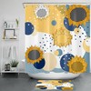 Minimalistic Sunset Art Shower Curtain - Abstract Sunrise Design for Bathtub Decor