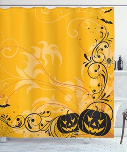 Nature Waterfall Forest Print Shower Curtain - Colorful and Artistic Bathroom Accessory with a Forest and Waterfall Design