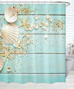 Nautical Seashells Shower Curtain for Your Beachy Bathroom Decor