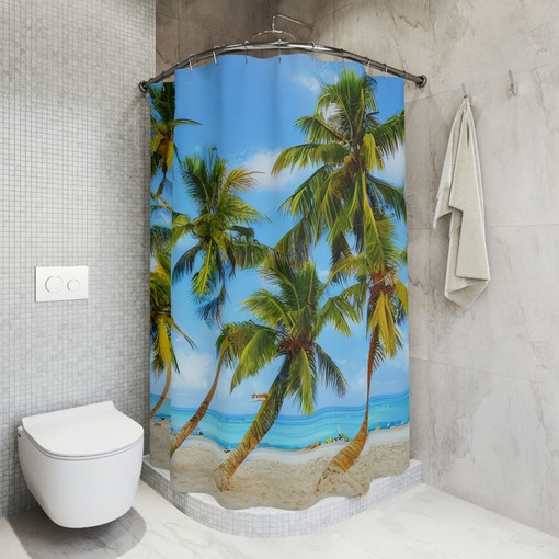 Ocean Escape Beach Shower Curtain for Modern Bathroom Decor - Image 4