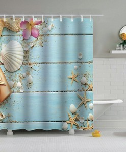 Ocean Shells Shower Curtain for Your Beachy Bathroom Decor