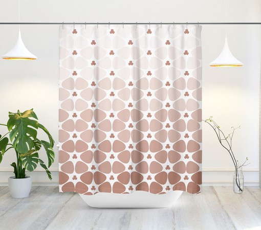 Ombre Floral Burst Shower Curtain for Minimalist Bathroom Decor - Image 2