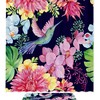 Orchids Floral Pattern Bathroom Shower Curtain - Waterproof Fabric