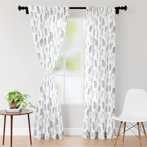 Palm Tree Printed Hand Block Door Curtains - Perfect Addition to Your Bathroom - Image 2