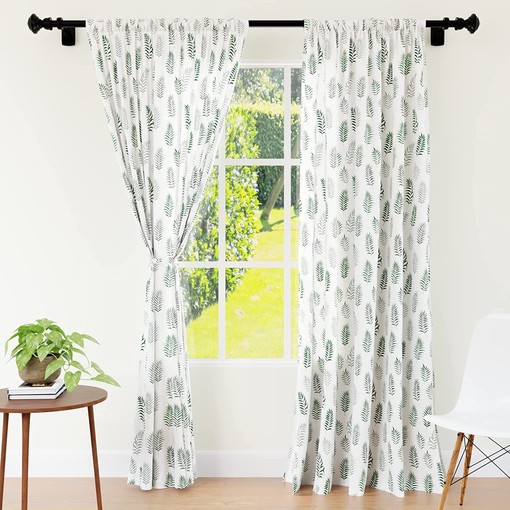 Palm Tree Printed Hand Block Door Curtains - Perfect Addition to Your Bathroom - Image 4