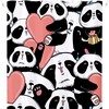 Panda Love Heart Shower Curtain - Cute Cartoon Animal Pink Bathroom Decor