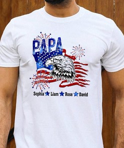 Patriotic Eagle Custom Family 4th of July T-Shirt - Celebrate Independence Day with American Pride