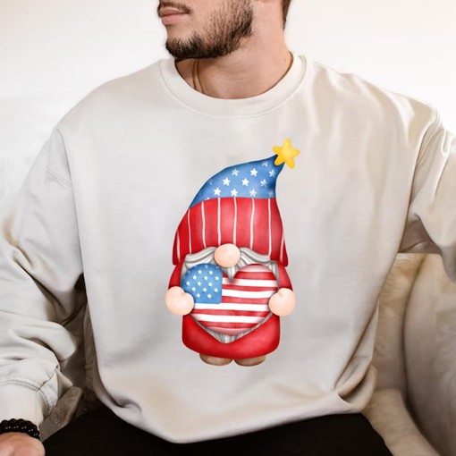Patriotic Gnome and 4th Of July T-Shirt with Festive Design