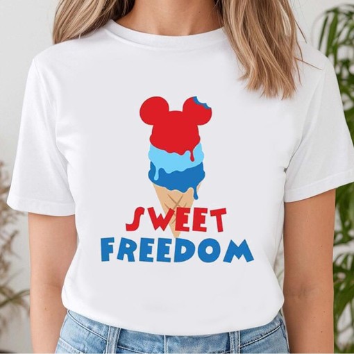 Patriotic Mickey Mouse 4th Of July Tee with Firework and Popsicle Design - Image 3