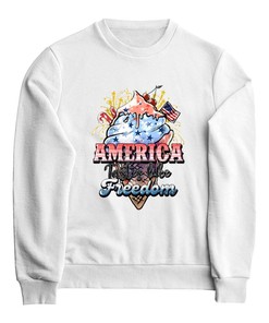 Patriotic T-Shirt with Funny Ice Cream Design for 4th Of July Celebration