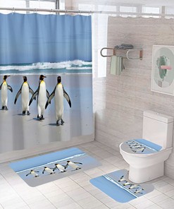 Penguin Shower Curtain Cover for Bathroom Decor