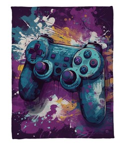 Personalize Your Own Gaming Sherpa Fleece Throw for Teenage Boys, Video Game Decor for Bedroom and Living Room