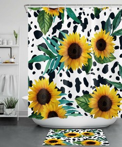 Personalized Farm Animals Shower Curtain with Cow and Horse - Fun Bathroom Decor for Animal Lovers