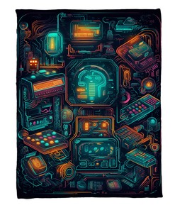 Personalized Gaming Room Decor for Teenage Boys, Custom Video Game Blanket for Cozy Bedroom and Living Room