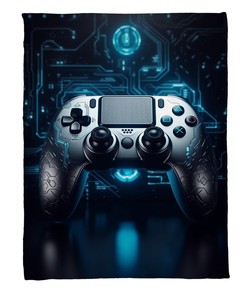 Personalized Gaming Room Decor for Teenage Boys with Customizable Video Game Blanket for Bedroom and Living Room