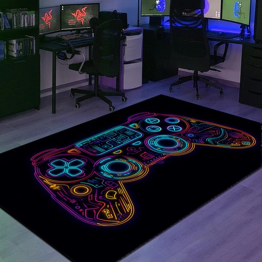 Personalized Gaming Rug for Boys Room - Game Controller Area Rug in Full Sizes - Perfect for Home Decoration M15 - Image 2