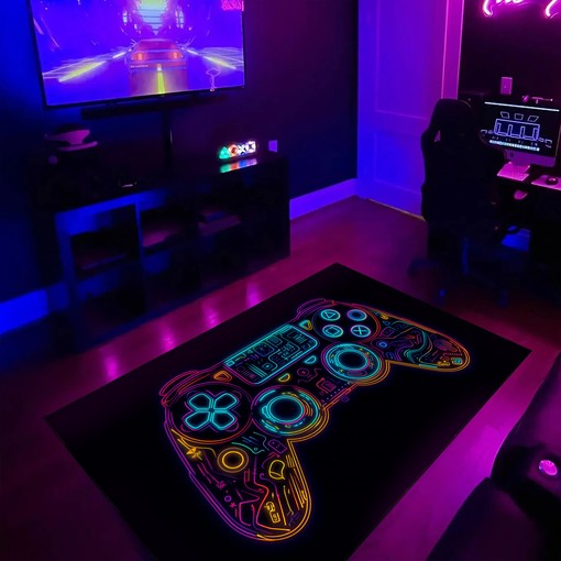 Personalized Gaming Rug for Boys Room - Game Controller Area Rug in Full Sizes - Perfect for Home Decoration M15 - Image 4