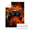 Personalized Soft Fleece Blankets for Kids - Gaming Sherpa Blanket for Bedroom Decor - D16