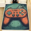 Personalized Video Game Blanket for Boys - Gaming Sherpa Blanket to Keep You Cozy in Bedroom - DT02