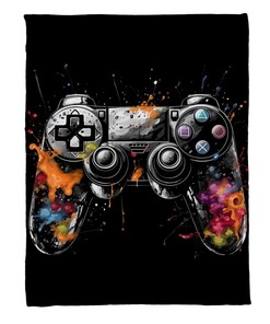 Personalized Video Game Blanket for Teen Boys, Customizable Gaming Room Rug for Bedroom and Living Room
