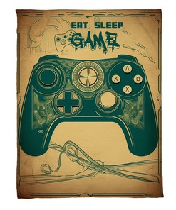 Personalized Video Game Blanket for Teenage Boys, Customizable Gaming Room Decor for a Unique Space