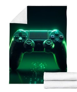 Personalized Video Game Throw for Teen Boys, Customizable Gaming Room Decor for Bedroom and Living Room
