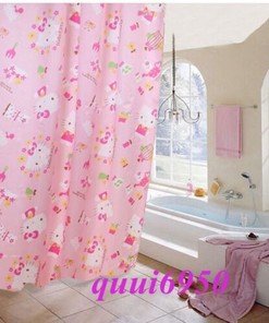 Pink Hello Kitty Shower Curtain for Cute Bathroom Decor