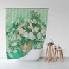 Pink Roses Fine Art Shower Curtain - Antique Floral Bathroom Decor Gift