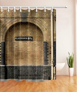 Platform 9 and 3/4 Train Station Shower Curtain - Harry Potter Decor