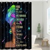 Positive African American Women Black Girl Shower Curtain for Inspirational Bathroom Decor