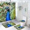 Pride in Your Bathroom - 3D Peacock Feather Bird Animal Shower Curtain for Bathroom Decor