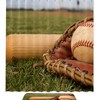 Red Baseball Sport Ball Print Shower Curtain for Sports Bathroom Decor