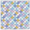 Regal Mermaid - 3D Mermaid Scales Fabric Shower Curtain & Rings in New Purple Pink Gold for Bathroom Decor