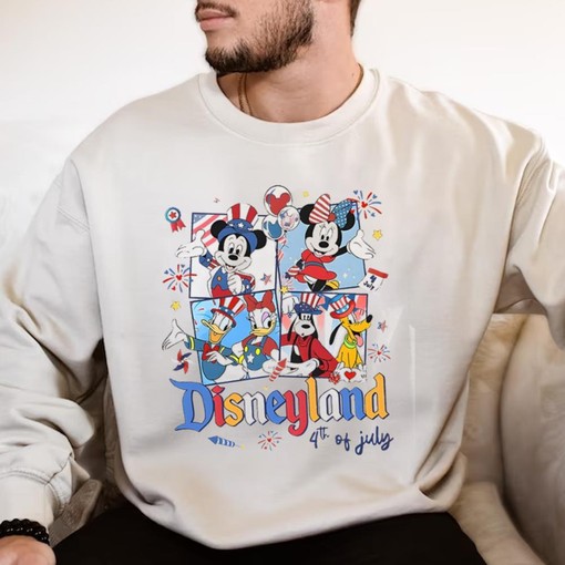 Retro Mickey and Friends 4th Of July 2023 Tee for Disney Lovers - Image 4