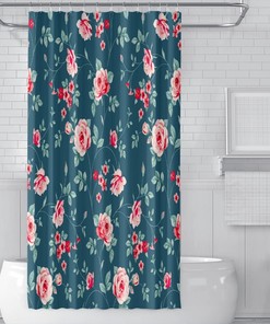 Rose Flower Stall Size Shower Curtain, Hotel Bathroom Decoration with Home Decor Touch