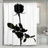 Rose Shadow Waterproof Shower Curtain, Perfect for Bathroom Decoration
