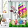 Rustic Farmhouse Easter Eggs Shower Curtain Bathroom Decor