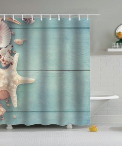 Seashells Bathroom Curtain for Your Beach House Bathroom Decor